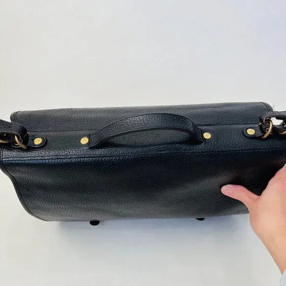 IL Bisonte Vintage Leather double sides Briefcase, Black - Picture 4 of 16